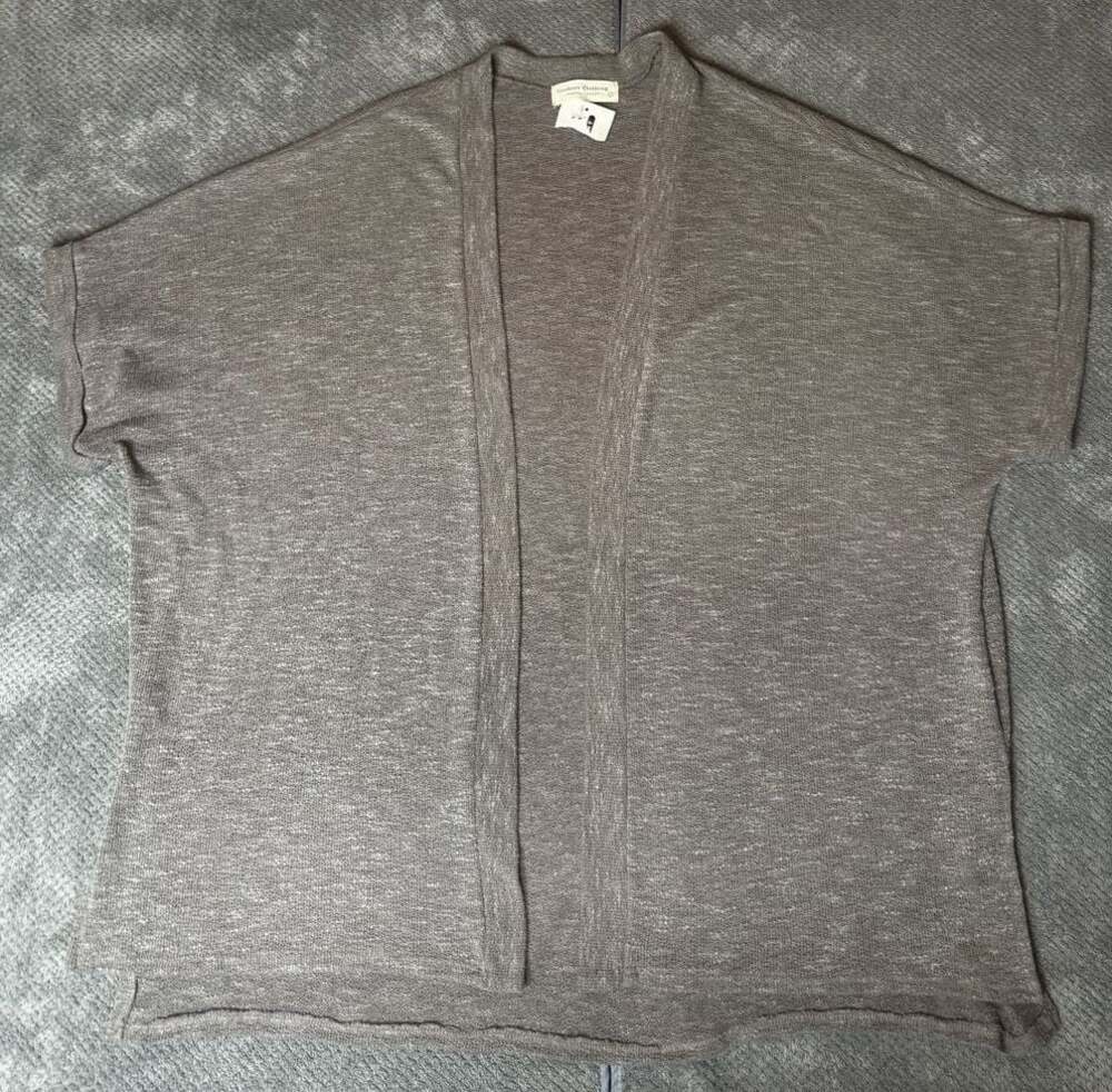 Cookies Clothing Company Hawaii Gray Open-Front Short Sleeve Cardigan Size L 119